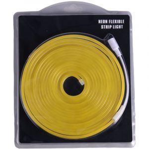 JANDEI - Ruban Lumineux LED Neón 12V, 5M 6x12mm 120 Leds/Mètres. Couleur Jaune. Découpe 2,5cm. Décoration intérieure et extérieure, Maison, Commerce, Enseignes...Transformateur non inclus
