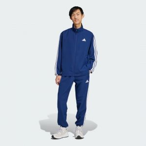 Adidas Surv&ecirc;tement Sportswear Basic Woven 3 Stripes bleu fonc&eacute; blanc - XS