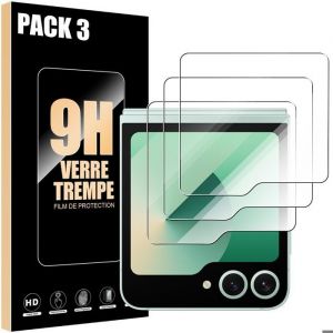 Lot-3 Verre Tremp&eacute; pour Samsung Galaxy Z Flip 5/6 - BOOLING - Protection d&eacute;cran Transparent Anti-Rayures