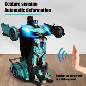 MEWAU 1:12 RC transforming car/robot - 2 in 1Afistance Controlled Car - Gesture perception - Toy Car - Blue