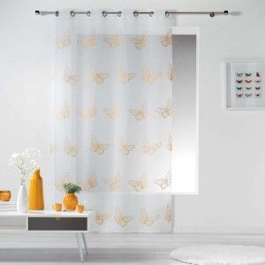 Voilage (140 x 240 cm) Papillona Jaune