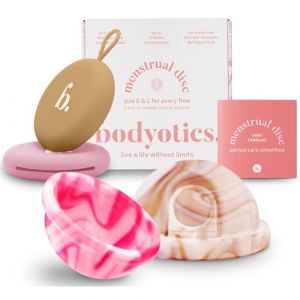 Disque menstruel r&eacute;utilisable, paquet de 2 tailles S et L - Plus doux que les coupes menstruelles - Disque menstruel confortable &agrave; porter pendant 12 heures