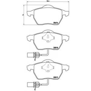 Image de Brembo Jeu de 4 plaquettes de frein P 85 085X