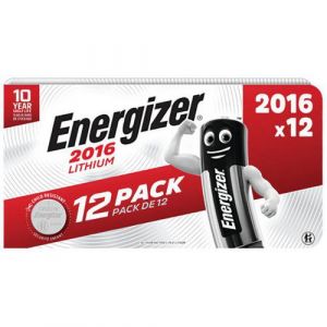 Energizer 12 piles boutons au lithium 3V CR2016