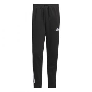Adidas Homme Essential Three Stripes Fleece Pant, Black/White, XXL