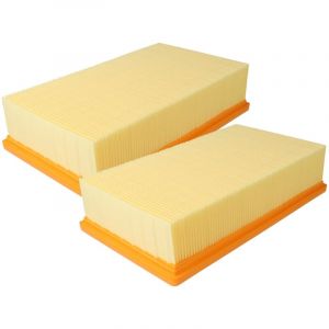 Vhbw 2x filtre pliss&eacute; plat compatible avec Dewalt D27902, D27902 / M, D27900, D27901 aspirateur - &Eacute;l&eacute;ment filtrant
