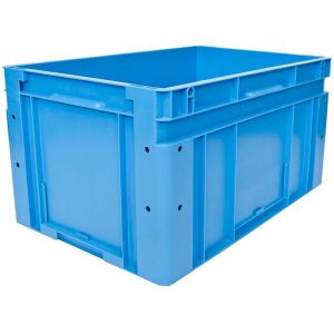 Certeo Bac gerbable normes Europe - dim. ext. L x l x h 600 x 400 x 320 mm - bleu, à l'unité - Coloris: Bleu