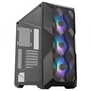 Image de Cooler master MasterBox TD500 Mesh - Boîtier Moyen Tour ARGB avec maillage polygonal, 3 x 120 mm ventilateurs pré-installés, panneau latéral en verre cristallin, configurations de flux d'air flexibles