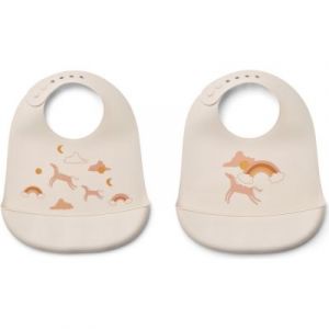 Liewood Lot de 2 bavoirs Tilda Dream Ecru