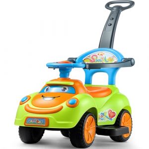 VEVOR Porteur Auto Enfants 19 &agrave; 36 Mois, Voiture &agrave; Pousser pour Tout-Petits, Charge 25 kg, avec Garde-Corps, Poign&eacute;e, Rangement sous Si&egrave;ge, D&eacute;veloppement Musculaire et &Eacute;quilibre, pour Gar&ccedil;ons, Filles