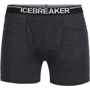 Icebreaker Anatomica Boxers with Fly Men, jet heather M Sous-vêtements courts