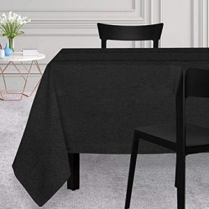 Soleil d'Ocre Nappe rectangle 150x300 venise noir, par Noir