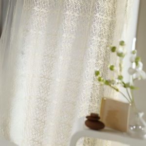 Home maison Rideau Ameublement en Filet Brodé Blanc 150x260 cm