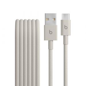 Beats By Dre Câble de charge BEATS tissé USB-A vers USB-C 1M50 Gris éclair