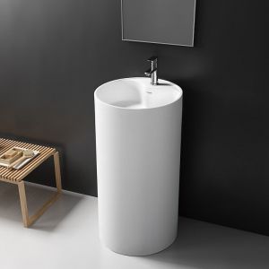 TOTEM 45 - Lavabo colonne en Solid Surface 45 x 45 x 90(h) cm