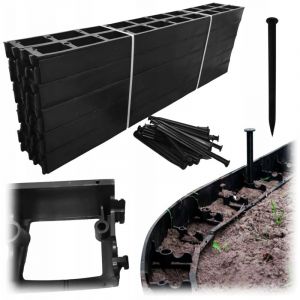 Bordure De Jardin Noire Flexible, 6 Cm X 100 Cm