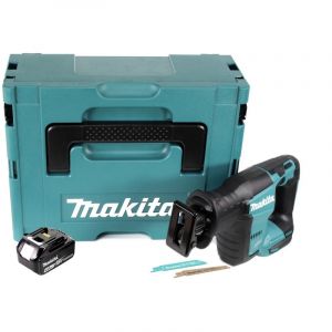 Makita DJR 188 M1J 18 V Brushless Li-ion Scie récipro sans fil avec Coffret de transport Makpac + 1x Batterie BL 1840 4,0 Ah / 4000 mAh - sans Chargeur