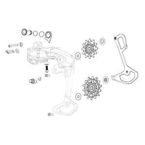 Sram Rear Derailleur Force Wide E-tap Axs B-bolt/b-screw/steel Limit Screws One Size Black - Black - Taille One Size