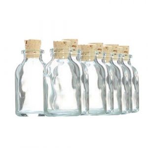 Graines Créatives 50 mini bouteilles en verre 6 cm avec bouchon liège