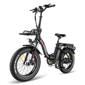 Vélo Électrique Pliable Fafrees F20 Max 20 Pouces Autonomie 120km Amortisseur Avant Fat Bike Batterie 48v22.5ah Noir