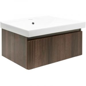 Swiss Aqua Technologies Meuble de salle de bain avec lavabo SAT Evolution 78x30x44,8 cm noyer mat (SATEVO80NAU1)