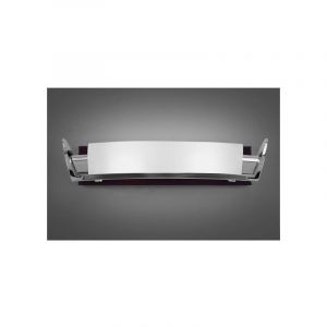 Diyas Applique murale Zira 2 Ampoules G9, chrome poli/verre blanc dépoli/Wenge