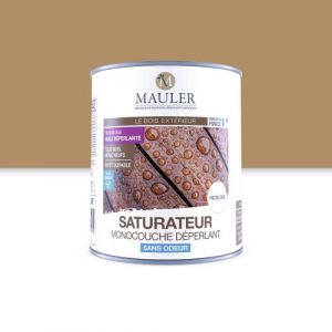 MAULER - Saturateur Bois Monocouche Dépérlant - 1L - Chêne clair - Assure une Protection Contre l'Usure du Bois dû aux Evénements Météorologique