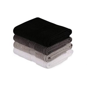 Hobby Set de bain serviette (4 pi&egrave;ces) Rainbow - Black