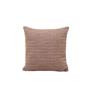Housse de coussin en Jacquard texturé et graphique Orange