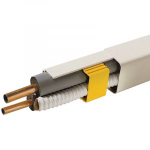 Goulotte film couleur blanche - 2m 60x45