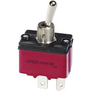 Image de Apem Interrupteur à levier 1 x Off/On 3631NF/2 250 V/AC 6 A permanent 1 pc(s)