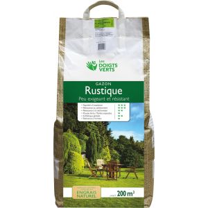 Les doigts verts Gazon RUSTIQUE enrichi 5KG