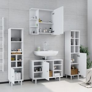 Image de Vicco - Meuble sous-lavabo "Fynn" 80cm blanc