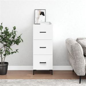 VidaXL Buffet blanc 34,5x34x90 cm bois d'ingénierie