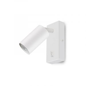 Maclean Applique/applique murale, spot, rond, GU10, avec interrupteur 55X100MM, blanc, MCE369 w