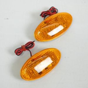 Clignotant &oelig;il de chat orange &agrave; LED pour auto moto scooter quad