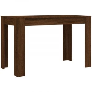 VidaXL Table À Dîner Chêne Marron 120x60x76 Cm Bois D'ingénierie