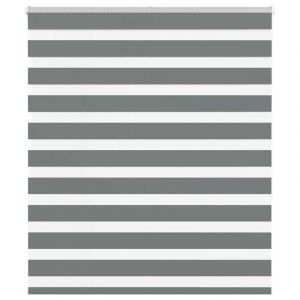 VidaXL Store z&egrave;bre gris fonc&eacute; largeur du tissu 115,9 cm polyester, store &agrave; enrouleur z&eacute;br&eacute;, store z&eacute;br&eacute; pour fen&ecirc;tre, store 4014135