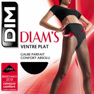 DIM Collant Diam's Ventre Plat T4 Noir - La Paire