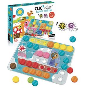 Nathan Clic educ Color animé - Jeu d'apprentissage des couleurs avec effets d'optiques dès 2 ans