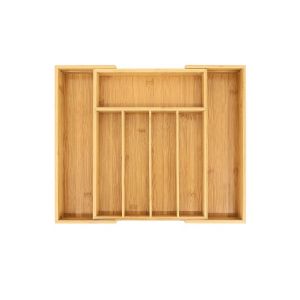 Organiseur de couverts en bambou extensible pour tiroir et porte-ustensiles Vendos85
