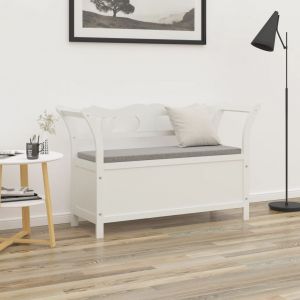 Image de VidaXL Banc Blanc 107x45x75,5 cm Bois de sapin solide