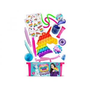 GirlZone Ensemble de Jouets Sensoriels Fidget avec Slime et Autocollants