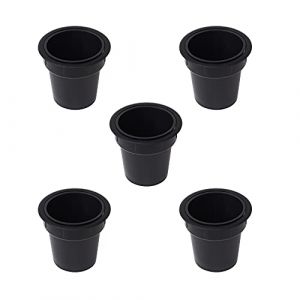 Image de Emuca Accessoire porte-objets Pot, Plastique noir, Plastique - talla