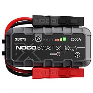 NOCO Boost X GBX75: Booster Batterie UltraSafe 2500A – Démarreur Lithium 12V Portable avec Powerbank et Chargeur USB – pour Moteurs Essence 8,5L et Diesel 6,5L