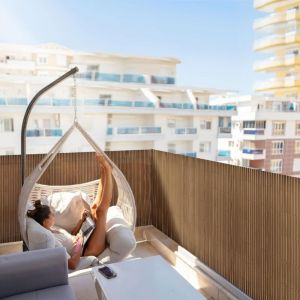 Brise Vue PVC, Paravent Palissade, Marron, 100 x 300 cm