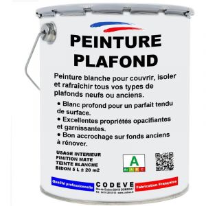 Cod&egrave;ve Bois - Peinture Plafond - 5 l - Codeve Bois