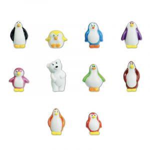 FaisTonGateau - f&egrave;ves th&egrave;me Pingoo blues - F&egrave;ves de collection pour galette de rois Epiphanie - F&egrave;ves multicolores