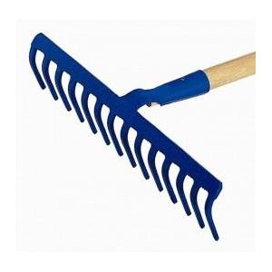 Perrin 539116 - Rateau soudé dents courbées 16 cm avec manche 150 cm