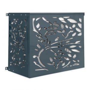 Idmarket Cache climatiseur en m&eacute;tal gris anthracite LIS protection unit&eacute; ext&eacute;rieur 95 x 50 x 80 cm